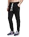 BALEAF Men's Running Pants Slim Fit Tapered Joggers Sweatpants with Pockets Athletic Pants for Cold Weather Sports Workout Black XL