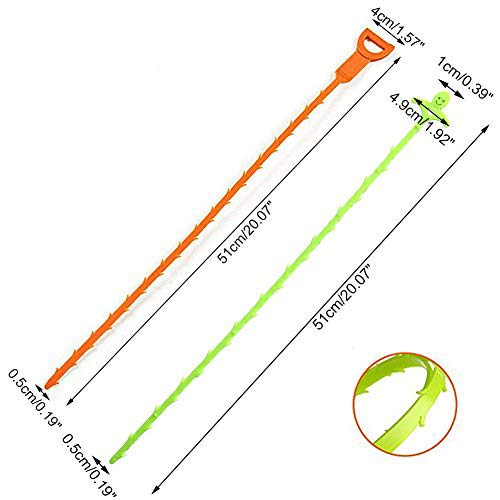 5 Pack Drain Clog Remover, Plastic Drain Snake Hair, Multi-tooth Drain Cleaning Tool, 20Inch Drain Cleaner Removal, Sink Bathtub Tube Hook Catcher with 2pcs Color Random Drain Plugs