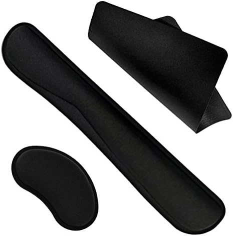 Sixsop Keyboard Wrist Rest Pad and Mouse Silica Gel Wrist Rest Support, Ergonomic Wrist Cushion Support with Memory Foam for Computer and Laptop