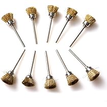 10 Brosses Métalliques Laiton 3mm Pour Dremel - Nettoyage Rouille Et Métal
