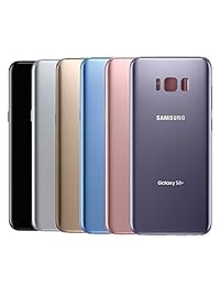Samsung Galaxy S8 Plus OEM trasera de repuesto cubierta de vidrio trasera de batería puerta w preinstalado calcomanía todos los modelos G955 todos carriers- 2 Logo OEM repuesto cell4less, Plateado (Arctic Silver)