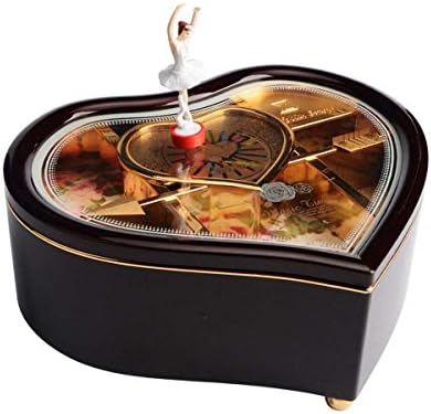 Saim Musical Jewellery Box, Heart-Shaped Music Box With Dancing