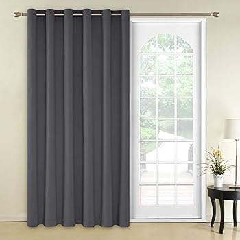 Amazon.com: Blackout Curtain Black Wide Width Nickel Grommet Top