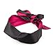 Vivilover Bondage Ties Satin Eye Mask Sleeping Blindfold for Women (Black and Red)