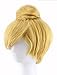 OYSRONG Women's Short Blonde Yellow Straight With Bun Cosplay Costume Fiber Halloween Wig