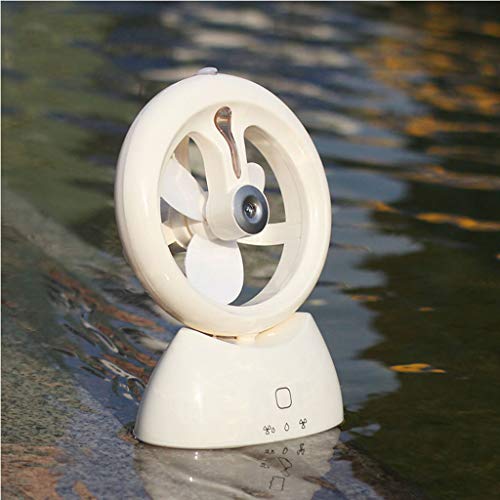 TTbuy Mini Portable Humidifier Handheld USB Mini Misting Cooling Spray Fan Handheld 3 Speeds Personal Desk Table Desktop Fan Outdoor For Office Room Outdoor Household Traveling (White)