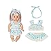 Huang Cheng Toys Set of 6 Doll Clothes for 10-12 Inch Doll Baby Dress Clothes Outfits Costumes Doll Accessories Clothing Handmade