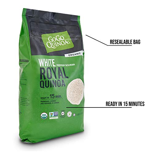 GoGo Quinoa Premium Bolivian Organic Quinoa, Non-GMO, Gluten-Free, Vegan, Resealable Bag, 4 Pounds. - Thumbnail 2