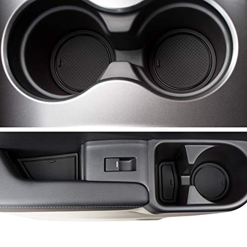 CupHolderHero for Honda Ridgeline 2017-2020 Custom Liner Accessories - Premium Cup Holder, Console, and Door Pocket Inserts 24-pc Set (Solid Black)