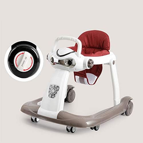 YZT QUEEN Baby walker, multi-function music robot baby walker, foldable walker with music and lights