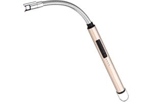 ARECTECH Lighter Candle Lighter Electric Lighter Rechargeable Lighter USB Arc Lighter Plasma for Camping Candle Cooking BBQs Fireworks Gold