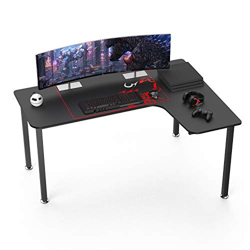 It's_Organized L Shaped Desk,61 inch Corner Gaming Desk,Computer L Desk,Modern PC Laptop Computer Table Workstation with…