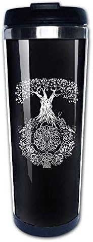 Stainless Steel Tumbler Cup Coffee Travel Mug Tree of Life Fashion Office Mug 400 Ml Water Bottles Portable Thermos Vacuum Flask
