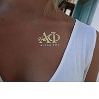 Fashiontats- Alpha Phi jewelry inspired temporary metallic tattoos