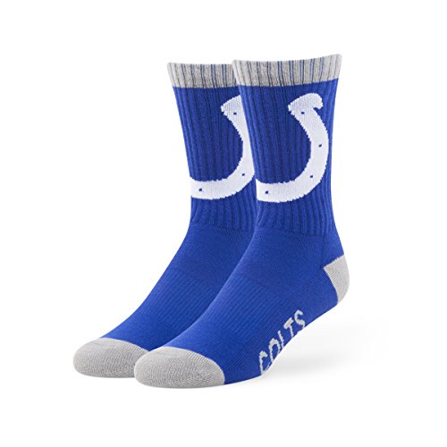 NFL Indianapolis Colts '47 Bolt Sport Socks, Royal, Large (Men's 9-13 / Women's 10-12), 1-Pack