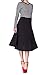 Dani's Choice Stretch High Waist A-line Flared Long Skirt (M, Black)