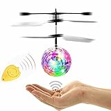 Flying Ball, RC Flying Toy, Boy Toys, WINONE Infrared Induction Drone Remote Control Helicopter Ball with Rainbow Shining LED Lights and Remote Control for Kids, Gifts for Boys and Girls,Outdoor Games