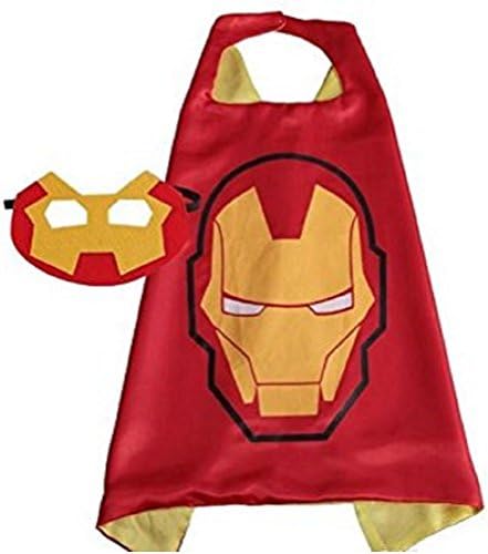 Superhero Cape and Mask Costume Set Boys Girls Birthday Halloween Play Dress Up