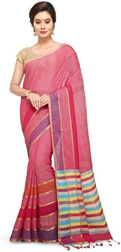 Devi Handlooms Mangalagiri Pink Color Handloom Cotton Saree