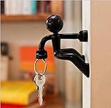 Towallmark 1PC Fashion Lovely Key Pete Magnet Man Super Strong Magnetic Key Holder Hook Rack Gift Ideal (Black)
