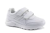 Jabasic Kids Black/White Hook and Loop School Uniform Sneaker