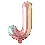 16 inch gradient rainbow Letter number balloons