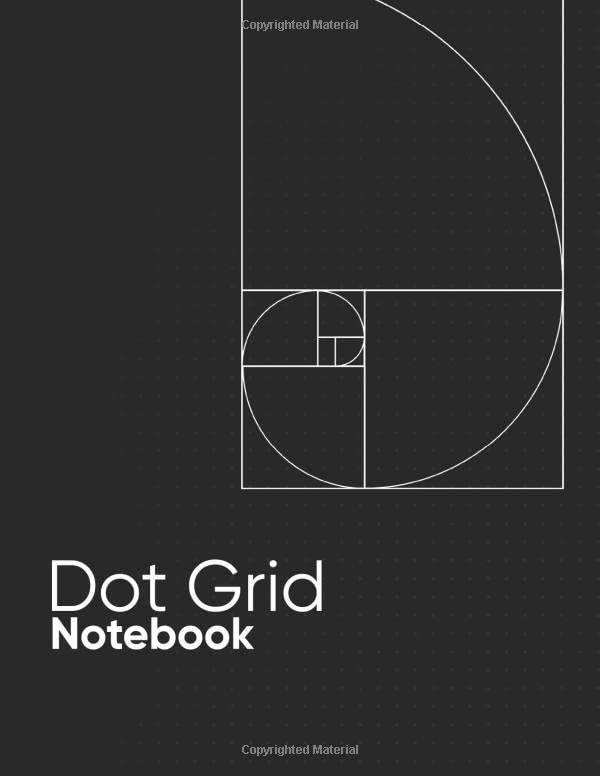 Dot Grid Notebook: Large dotted Notebook for Logo Design Sketchig in Golden Ratio- 100 Pages, 8.5" x 11". Matte Cover Finish Sketchbook