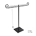 Dark Gray Metal T-Bar Necklace Jewelry Display