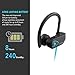 PrimeWire Powerbuds Bluetooth Earbuds, The Best Wireless Sports Earphones w/ Mic IPX7 Waterproof HD Stereo Sweatproof In Ear Earbuds for Gym Running 8 Hour Battery Noise Cancelling Headphones- Blue