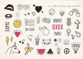 Amazon Co Jp Eleejeオリジナル 可愛い 防水タトゥーシール 3枚セット 夏フェス 野外イベント ハロウィン クリスマス スポーツ アウトドア