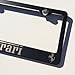 Matte Black Laser Engraved Ferrai Stainless Steel USA License Plate Frame With Engraved Steel Logo Screw Cap Combo 12.25