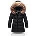 Seeduck Big Girls' Winter Parka Down Coat Puffer Jacket Padded Overcoat with Fur Hood