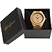 Woodgrain Bamboo Wooden Watch with Genuine Brown Cow Leather Strap Quartz Analog Casual Wood Watches