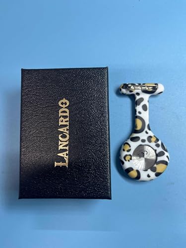 Women Girls Nurse Watches Hygienic Lapel Pin-on Brooch Flower Silicone Cover Medical Doctor Paramedic Hanging Fob Watch
