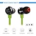 SoundPEATS M20_Green In-Ear Headphones Noise Cancelling Earphones Stereo Ergonomic Comfort-Fit Earbuds with Microphone, Green