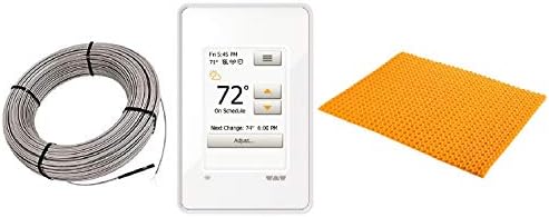 Schluter DITRA Floor Heat E Kit Includes Wi-Fi Touchscreen Thermostat + Heat Membrane + Cable 120V 21 SqFt Heat Kit
