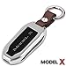 First2savvv Alumium Hard Keyless Remote Key Fob Flip Key Protection Case Cover For Tesla Model X CAR-YS-Model X-16