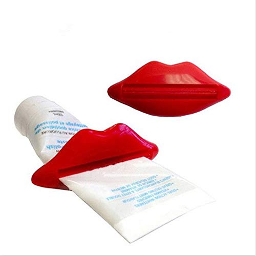 DishyKooker 2Pcs Sexy Lip Bathroom Toothpaste Cream Squeezer Tube Dispenser Home Tube Rolling Holder Squeezer Toothpaste Cream Squeezer Show