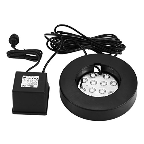 VEVOR 12 Head Ultrasonic Mist Maker Fogger 3.5A36V 350W Mist Maker Fogger Air Humidifier w/Transformer Accessories for Industrial Scenic Agriculture Greenhouse Hydroponics Garden/Lawn/Pond