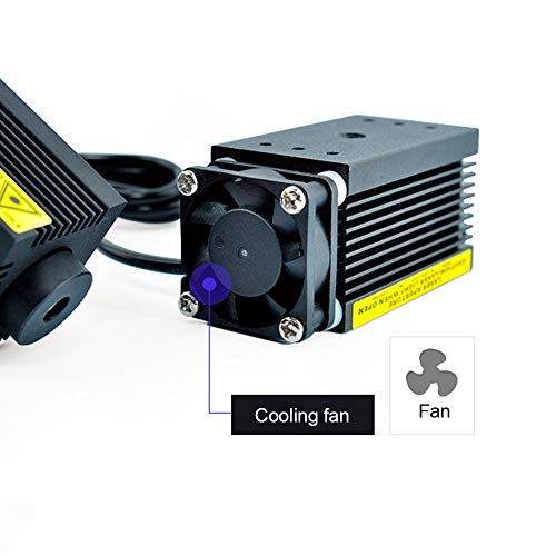 2500mW 2.5W Blue Laser Module 450nm DC 12V Dot Focal Adjustable Focusable for CNC 3D Printer DIY Engraving
