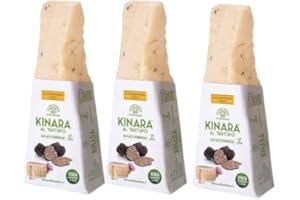 Kinara Cheese with Truffles. Aged Italian Hard Cheese with Black Truffle, Rich, Aromatic Flavor, Gourmet option for Pasta, Ri