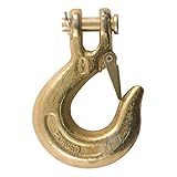 CURT 81560 3/8-Inch Forged Steel Clevis Hook with Safety Latch 18,000 lbs., 1-Inch Opening