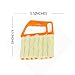 Shutters Window Blind Brush Dust Cleaner Orange with 7 Slat Handheld Household Tool