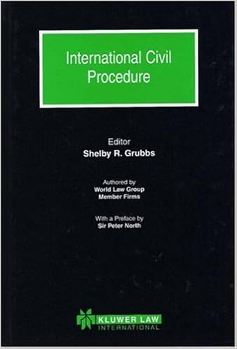 International Civil Procedure By World Law Group Member - 