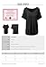 Awesome21 Women's Solid Loose Fit Soft Stretch V-neck Short Sleeve Tunic Top