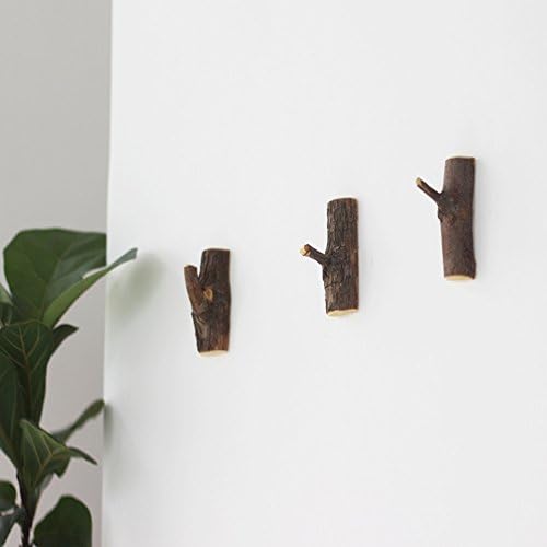 3 Pcs Natural Branch Hooks/Creative Wall Hanger-A