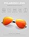LUENX Womens Mens Aviator Sunglasses Polarized with Case - UV 400 Protection Orange Lens Gold Frame 60mm