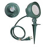 DEWENWILS Outdoor Floodlight with Stake Plug in Light Sensor Timer for Christimas, 6W LED Waterproof Color Stake Light with 3ft Cord for Flag, Decoration,Yard,Garden,Lawn, UL Listed