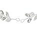 Yean Wedding Headband, Silver Bridal Hair Wreath Leaves Long Hair Vine Bridal Halo Wedding for Women and Girls