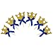 Gold Glitter Royal Prince Crown Cake Cupcake Toppers Picks for Wedding Birthday Baby Shower Boys' Party Decorations 30 PCS